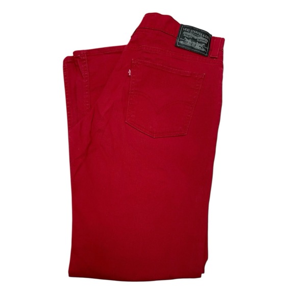 Levi's Vintage 510 Super Skinny Red Jeans Men's Size 38x30 - Picture 1 of 6